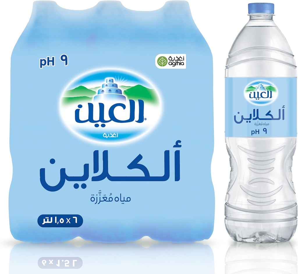 العين مياه قلوية 1.5 لتر، عبوة من 6 قطع
